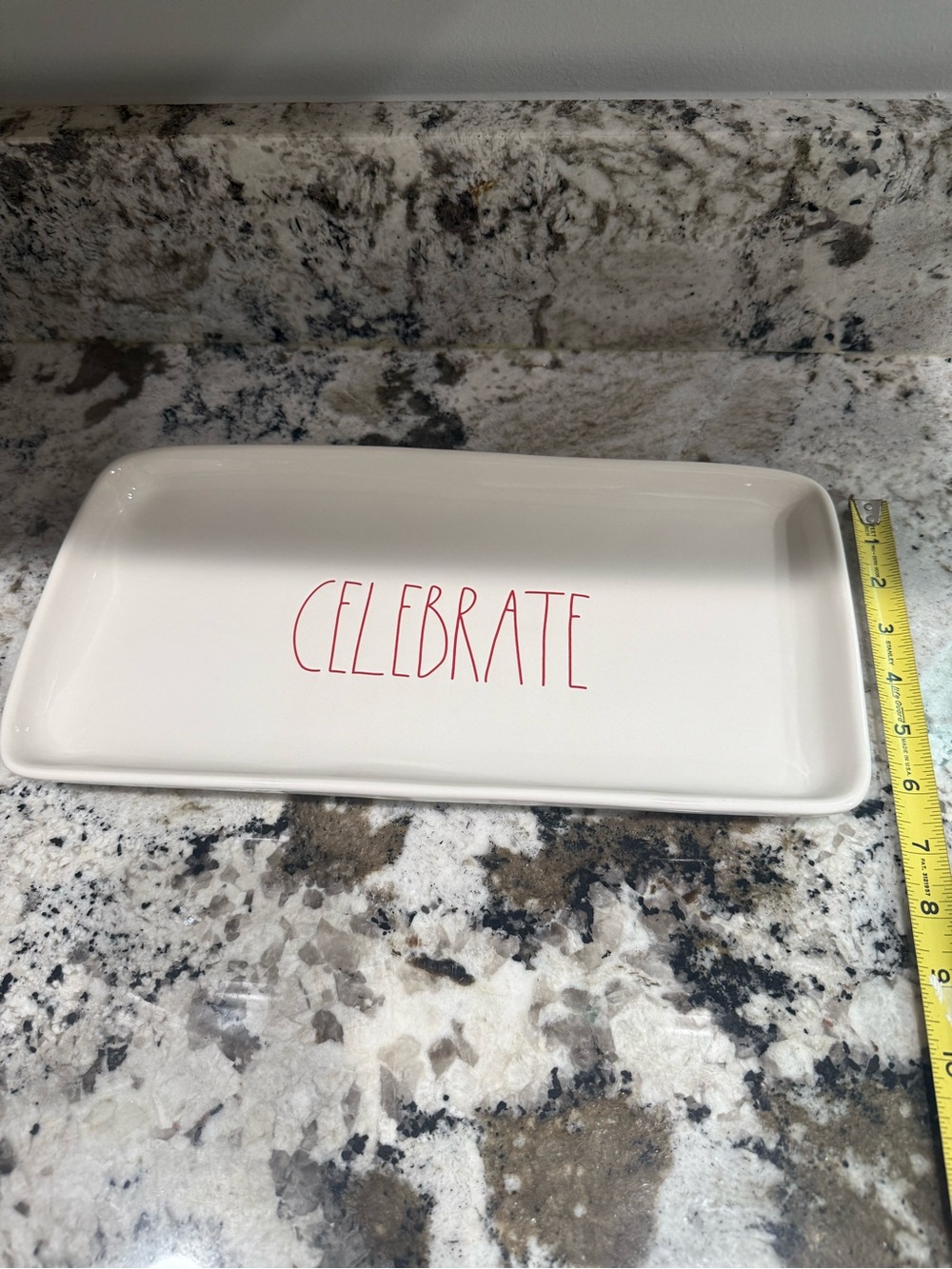 Rae Dunn 2 White Ceramic Serving Trays